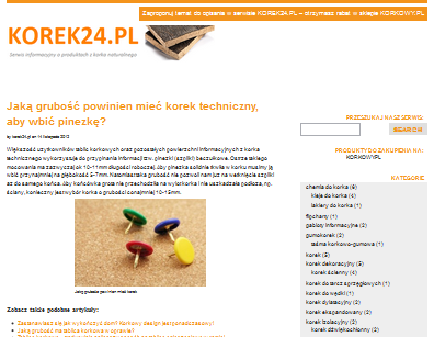 KOREK24.PL - Serwis informacyjny o produktach z korka naturalnego!